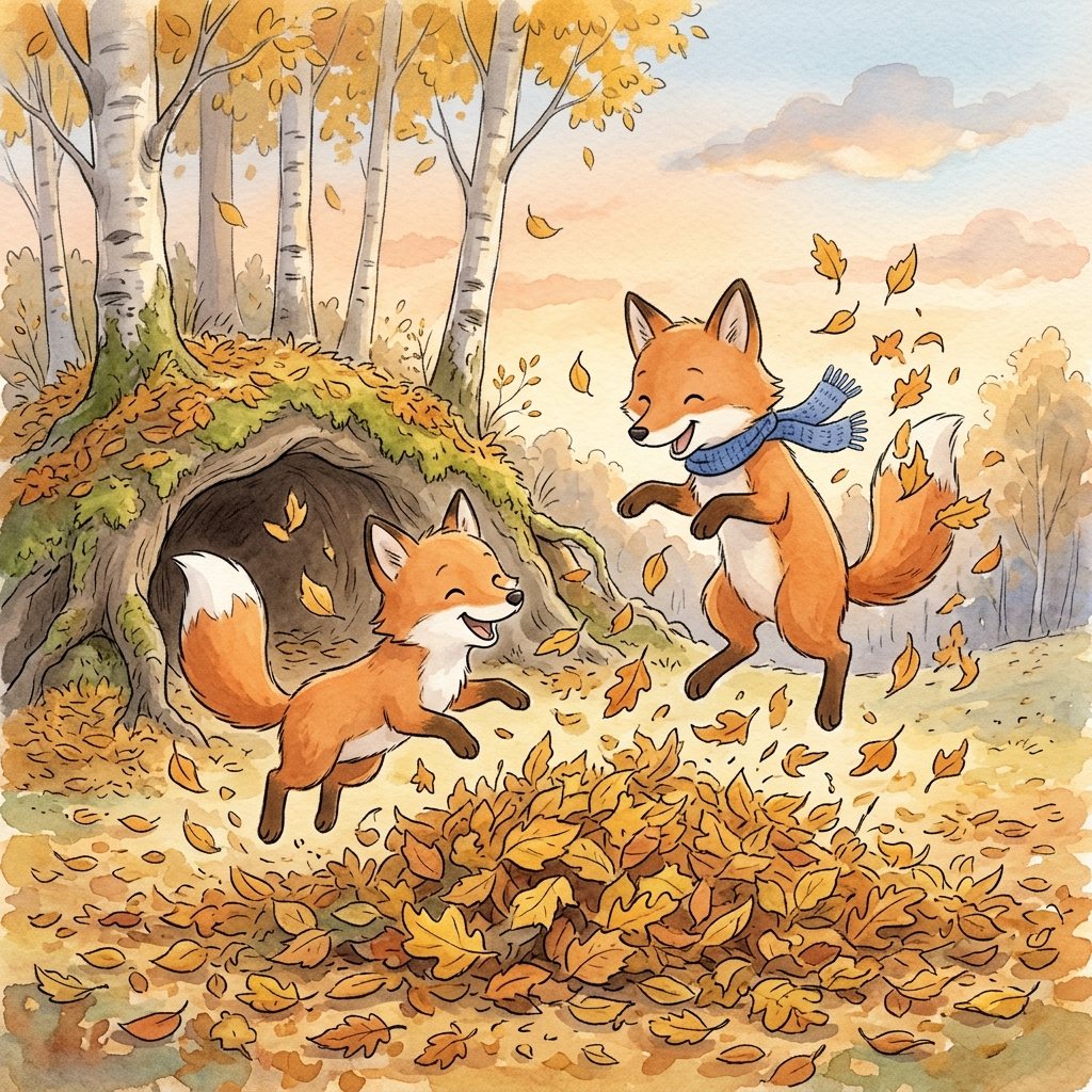 Original fox family cast with warm storybook colors