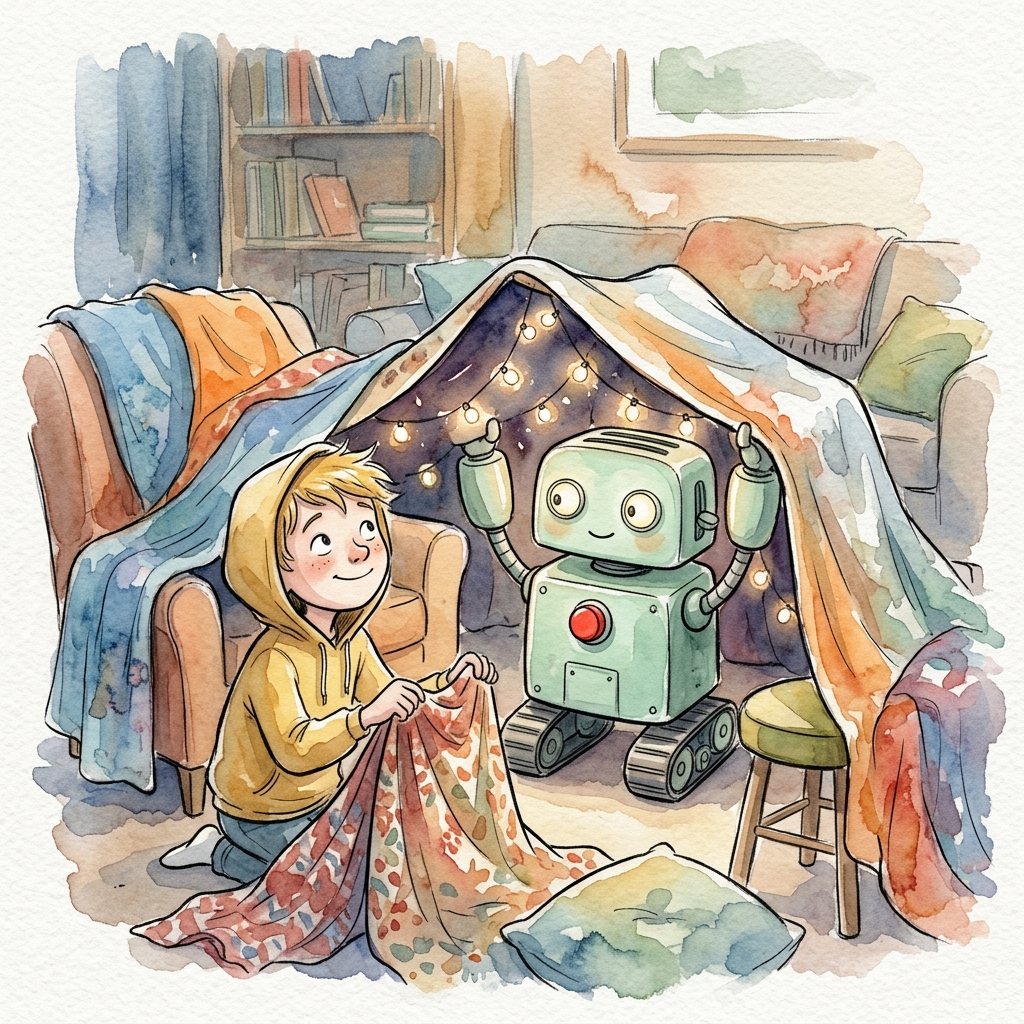 Original child and friendly robot cast